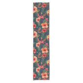 Blume aus Hibiskus, tropisches Blumenmuster Kurzer Tischläufer (Vorderseite)