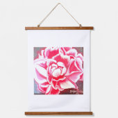 Blume aus Holz, Topped Wall Wandteppich Mit Holzrahmen (Vorderseite)