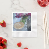 Blume aus Latte und Sweet Pea Serviette (Beispiel)