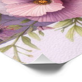 Blume aus lila Holz in Monogramm Poster (Ecke)