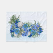 Blume aus Mais, Weißrosen, überdruckt, Tank oben Fleecedecke (Vorderseite (Horizontal))