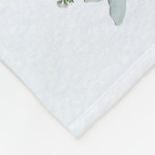 Blume aus Mais, Weißrosen, überdruckt, Tank oben Fleecedecke (Ecke)