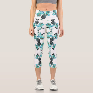 Blume aus Meerglas und Bänder Capri Leggings