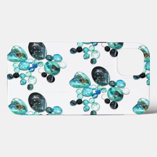 Blume aus Meerglas und Bänder Case-Mate iPhone Hülle (Rückseite (Horizontal))