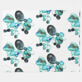 Blume aus Meerglas und Bänder Fleecedecke (Vorderseite (Horizontal))