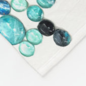 Blume aus Meerglas und Bänder Fleecedecke (Ecke)