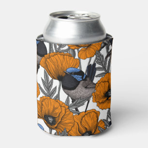 Blume aus Mehl und Orangenmohn 2 Dosenkühler