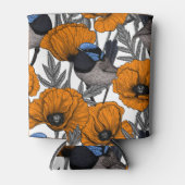 Blume aus Mehl und Orangenmohn 2 Dosenkühler (Vorderseite)