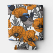 Blume aus Mehl und Orangenmohn 2 Dosenkühler (Rückseite)