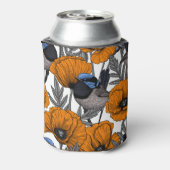 Blume aus Mehl und Orangenmohn 2 Dosenkühler (Kanne Rückseite)