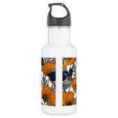 Blume aus Mehl und Orangenmohn 2 Edelstahlflasche (Rückseite)