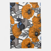 Blume aus Mehl und Orangenmohn 2 Geschirrtuch (Vertikal)