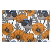 Blume aus Mehl und Orangenmohn 2 Kissenbezug (Rückseite-Links)