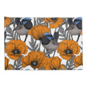 Blume aus Mehl und Orangenmohn 2 Kissenbezug (Rückseite-Rechts)