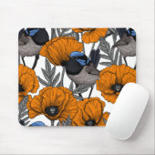 Blume aus Mehl und Orangenmohn 2 Mousepad (Mit Mouse)