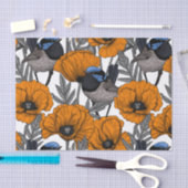 Blume aus Mehl und Orangenmohn 2 Seidenpapier (Handwerk)