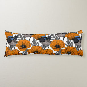 Blume aus Mehl und Orangenmohn 2 Seitenschläferkissen