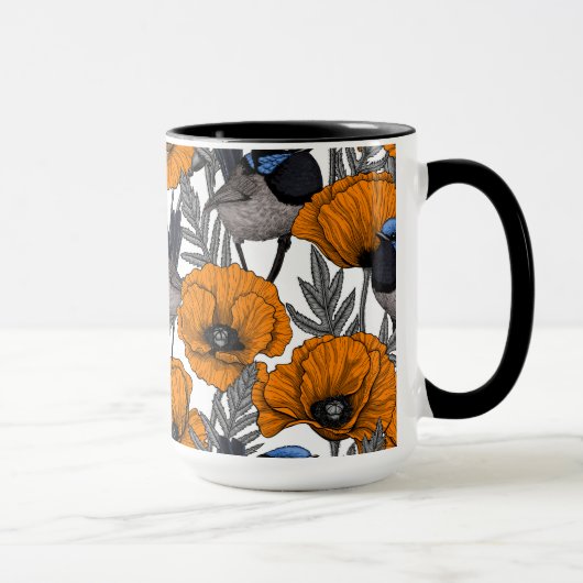 Blume aus Mehl und Orangenmohn 2 Tasse (Rechts)