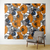 Blume aus Mehl und Orangenmohn 2 Wandteppich (Beispiel (Horizontal))
