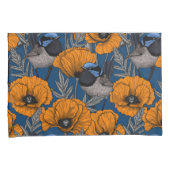 Blume aus Mehlwein und Orangenmohn Kissenbezug (Vorderseite-Rechts)