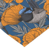 Blume aus Mehlwein und Orangenmohn Kurzer Tischläufer (Ecke)