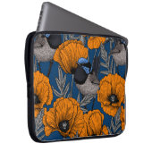Blume aus Mehlwein und Orangenmohn Laptopschutzhülle (Vorne Rechts)