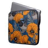 Blume aus Mehlwein und Orangenmohn Laptopschutzhülle (Vorderseite Links)