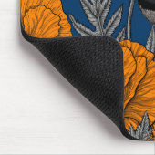 Blume aus Mehlwein und Orangenmohn Mousepad (Ecke)