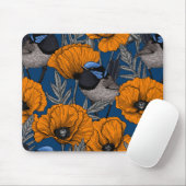 Blume aus Mehlwein und Orangenmohn Mousepad (Mit Mouse)