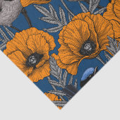 Blume aus Mehlwein und Orangenmohn Seidenpapier (Ausschnitt)