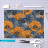 Blume aus Mehlwein und Orangenmohn Seidenpapier (Handwerk)