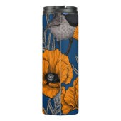 Blume aus Mehlwein und Orangenmohn Thermosbecher (Rückseite)