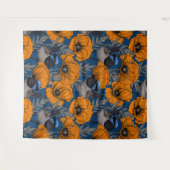 Blume aus Mehlwein und Orangenmohn Wandteppich (Vorderseite (Horizontal))