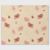 Blume aus Mohngewässer Geschenkpapier (Flach)