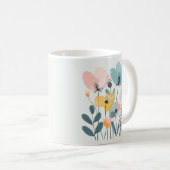 Blume aus niedlichem Cartoon Wasserfarbene Blumenh Kaffeetasse (VorderseiteRechts)