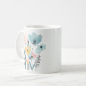 Blume aus niedlichem Cartoon Wasserfarbene Blumenh Kaffeetasse (Vorderseite Links)