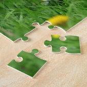 Blume aus niedlichem Pink und Dandelholz Puzzle (Seite)