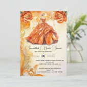 Blume aus Orangenballen Einladung (Stehend Vorderseite)