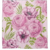 Blume aus Peony und Anemone Duschvorhang (Vorderseite)