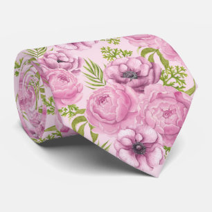 Blume aus Peony und Anemone Krawatte