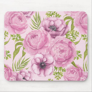 Blume aus Peony und Anemone Mousepad