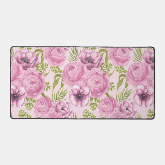 Blume aus Peony und Anemone Schreibtischunterlage (Vorderseite)