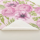 Blume aus Peony und Anemone Sherpadecke (3/4)
