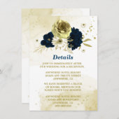 Blume aus phantastischem Elfenbeingold Begleitkarte (Vorne/Hinten)