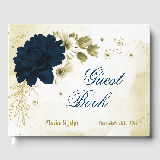 Blume aus phantastischem Elfenbeingold Gästebuch (Vorderseite)