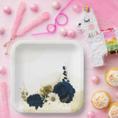 Blume aus phantastischem Elfenbeingold Pappteller (Party)