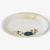 Blume aus phantastischem Elfenbeingold Pappteller (Schrägansicht)