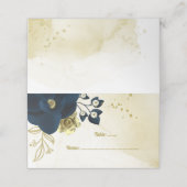 Blume aus phantastischem Elfenbeingold Platzkarte (Außenseite Aufgefaltet)