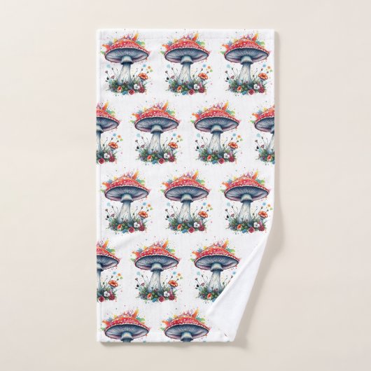 Blume aus Pilzen Badhandtuch Set (Handtuch)