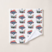 Blume aus Pilzen Badhandtuch Set (Waschlappen)